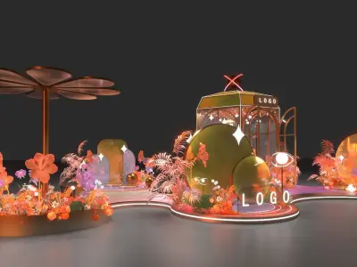 Floristry Fine art display 3D model