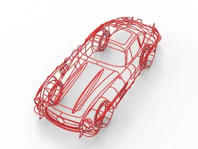 Mercedes-Benz 300 SL 3D print model