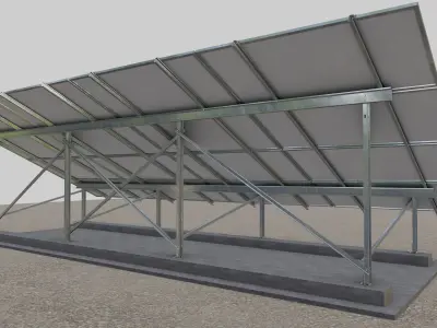 Solar Panel Steel Construction Type 12 3D model