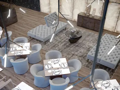 Corona - C4D Scene files - Luxury Restaurant Scene 3D model