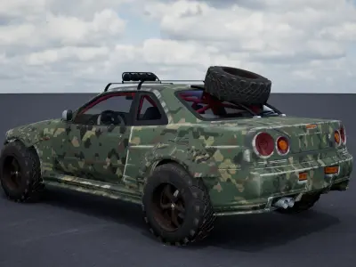 Nissan R34 Camo 3D model
