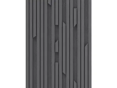 Black Wood Wall Panel 3D model