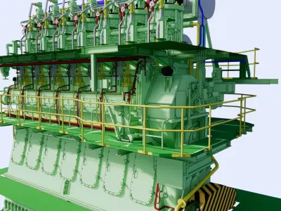 Marine Diesel Engine 3D model