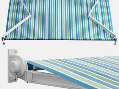 Awnings Striped Set 3D model