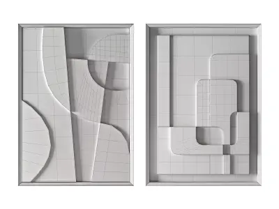 Wall Decor Set 01 3D Model Collection