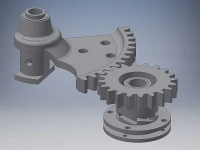 Motorcycle Kick Start Mechanism 3D print model