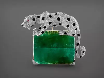 Leopard Panther Pendant Luxury Gemstone  3D print model