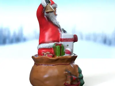 Santa Christmas Decoration Photoscan  Low-poly 3D model