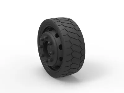 Low profile wheel 3D print model