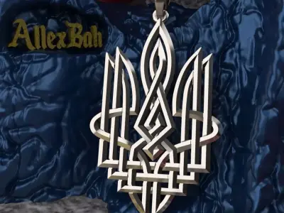 pendant trident 3D print model