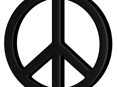 Peace Symbol 01 3D model