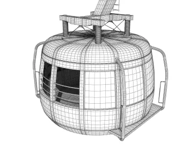 Cableway Chairlift 3D model