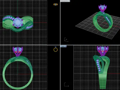 Solitaire Ring 33 3D print model