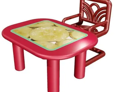 Fabulous Kids Dining Table Set 3D model