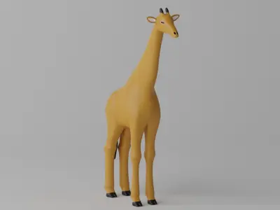 Cartoon Cute Giraffe 3D model