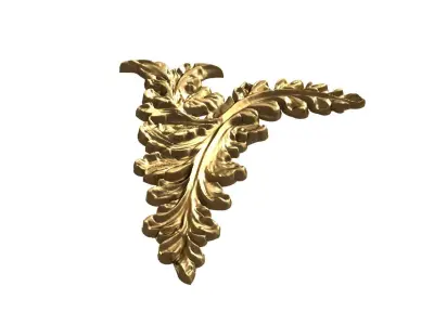 Classic corner angle carved decor ornament 475  3D print model