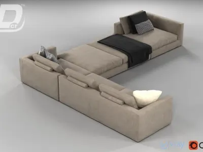 Baxar Corner Sofa 3D model