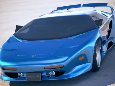 Vector Avtech WX3 1993 3D model