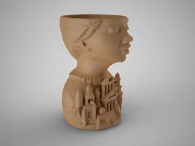 Woman Vase 3D print model