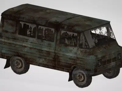 Car - VAN 01 Low-poly 3D model