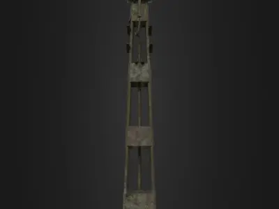 Old Worn Street Light 06 Low-poly 3D model