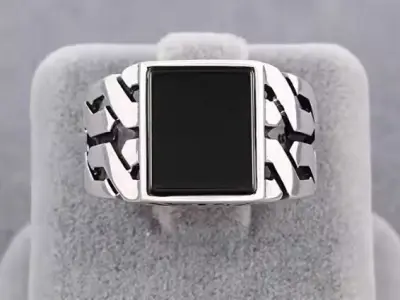 Signet Ring for Men 3D print model 3D print model