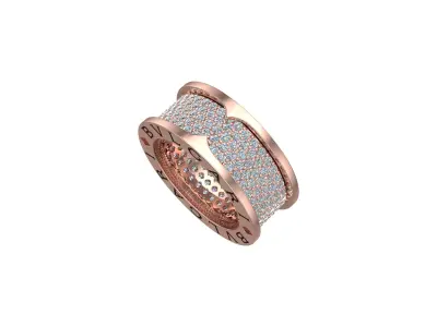 Bvlgari Diamond Ring 3D print model