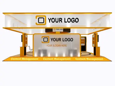  Booth Exhibition Stand a416b  3D model