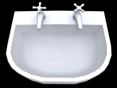 Old Sink Low-poly 3D model