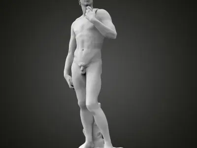 David by Michelangelo statue 3D print model