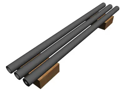 3 4in Pipe 3D model