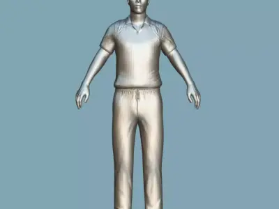 A-Pose Rigged Hardik Pandya 3D model