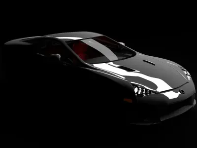 Lexus LFA   Low-poly 3D model