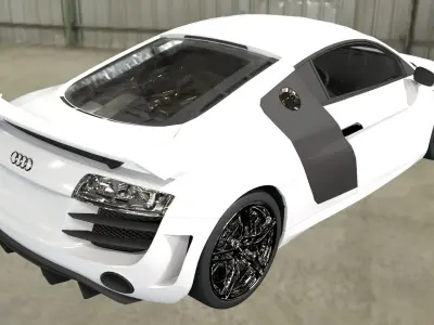 Audi R8 With interior 3D model