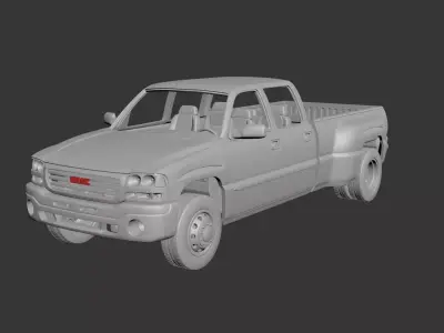 GMC Sierra Crew Cab 3500 Dually 2003 3D print model