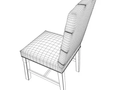 Traditional GAINBOROUGH leather chair 3D model