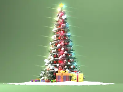 Christmas Sphere Geometric 3D Model 3D model