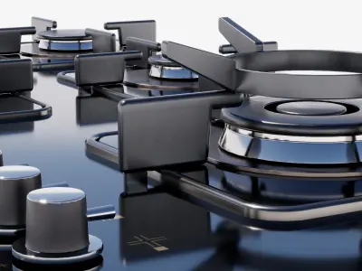 Table gas Low-poly 3D model