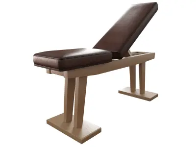 Dumbbell bench press with barbell 3D model