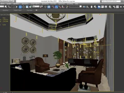 Office interior 3D model
