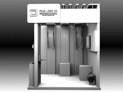Booth Exhibition Stand a523b  3D model