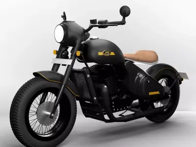 Jawa Motor BIke Low-poly 3D model