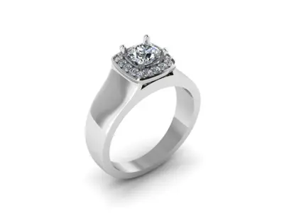 Jewelry Diamond Ring 3D print model 32