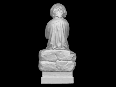 Old Funeral Sculpture Statue 3D print model purchase