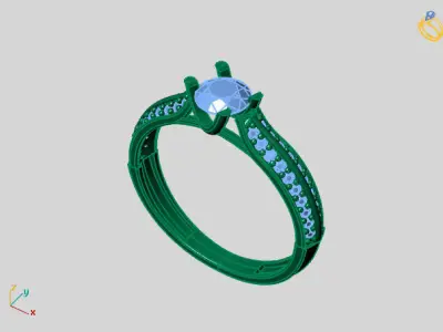 Women Ring 3DM Womens Ring 3d models 3D print model 3D print model 9
