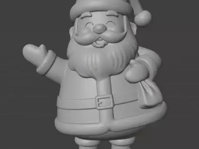 Weeble Santa 3D print model