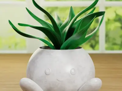 ODDISH PLANTER DECORATION 2 MODELS Pokemon 3D print model