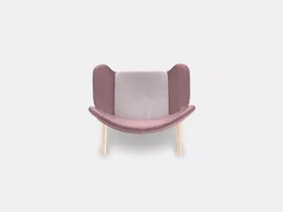 VEDBO High-back armchair 2 Low-poly 3D model