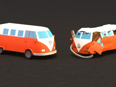 Garage Low-poly 3D model