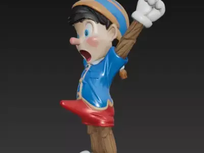 Pinocchio awakening up 3D print model